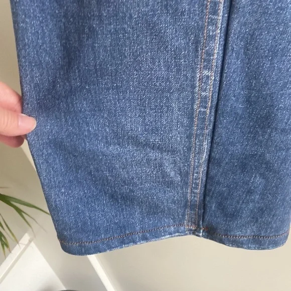 Ecru Denim-Print Wide-Leg Sweatpants - Picture 6 of 13